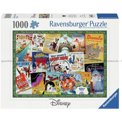 Disney: Plakater - Vintage, 1000 brikker