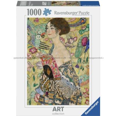 Klimt: Kvinne med vifte - Kunst, 1000 brikker