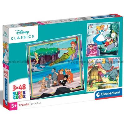 Disney: Klassikere, 3x48 brikker