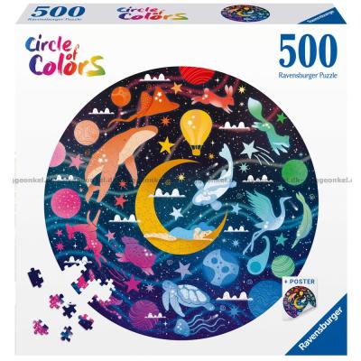 Fargerike sirkler: Drømmer - Rundt puslespill, 500 brikker