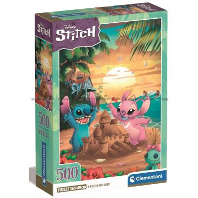 Disney: Stitch - På stranden, 500 brikker