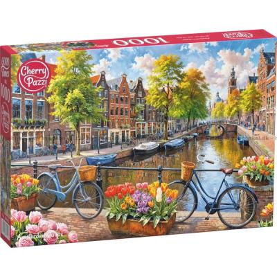 Amsterdam: Tulipaner, 1000 brikker